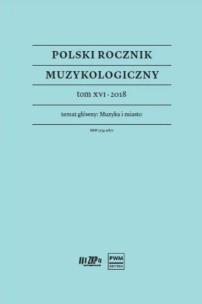 Okładka książki Polski Rocznik Muzykologiczny T.16 2018