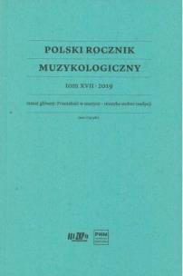 Okładka książki Polski Rocznik Muzykologiczny T.17 2019