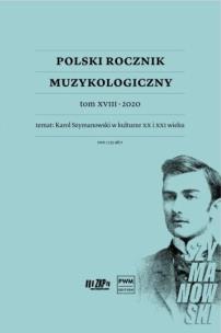 Okładka książki Polski Rocznik Muzykologiczny T.18 2020