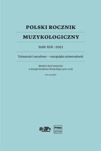 Okładka książki Polski Rocznik Muzykologiczny T.19 2021