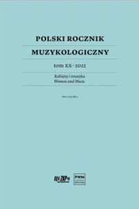 Okładka książki Polski Rocznik Muzykologiczny T.20 2022
