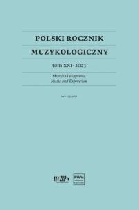 Okładka książki Polski Rocznik Muzykologiczny T.21 2023 Muzyka...