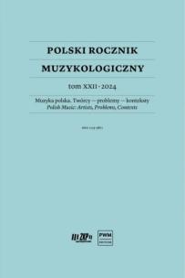 Okładka książki Polski Rocznik Muzykologiczny T.22 2024