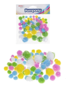 Opakowanie Pompony metaliczne pastelowe