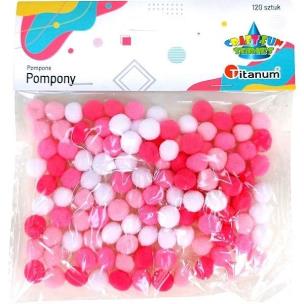Opakowanie Pompony poliestrowe 10mm mix 120szt
