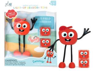 Postać do kąpieli Sammy z kostkami świecącymi. Wydawca: Glo Pals. Multiszop.pl Opakowanie Postać do kąpieli Sammy z kostkami świecącymi