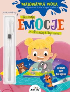 Poznaję emocje z Manią i Tyniem. Autor: Młodnicka Magdalena. Multiszop.pl Okładka książki Poznaję emocje z Manią i Tyniem