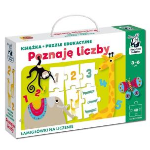 Poznaję liczby. Książka + puzzle edukacyjne. Autor:   Praca zbiorowa. Multiszop.pl Okładka książki Poznaję liczby. Książka + puzzle edukacyjne