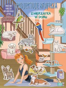Okładka książki Projektuję wnętrza z naklejkami. Zwierzątka w domu
