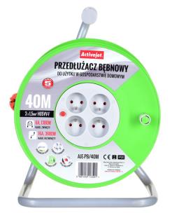 Okładka książki Przedłużacz bębnowy Activejet PB/40m