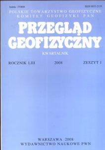 Opakowanie Przegląd Geofizyczny Rocznik LIII 1/2008