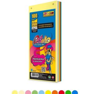 Opakowanie Przekładka do segregatora 1/3 A4 100K 10 kolorów