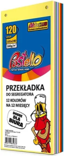 Opakowanie Przekładka do segregatora 1/3 A4 120K 12 kolorów