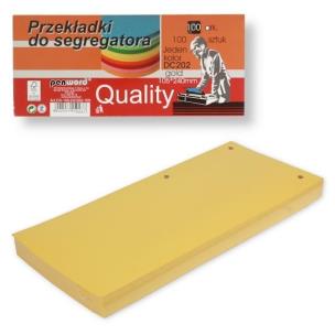 Opakowanie Przekładki do segregatora 100szt gold