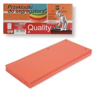 Opakowanie Przekładki do segregatora 100szt saffron