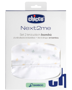 Prześcieradło Next2Me Forever G/D bambusowe foliag. Wydawca: Chicco. Multiszop.pl Opakowanie Prześcieradło Next2Me Forever G/D bambusowe foliag