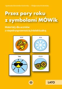 Okładka książki Przez pory roku z symbolami MÓWik. Lato