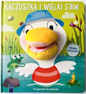 Przyjaciele do poduszki. Kaczuszka i wielki staw. Autor:   Praca zbiorowa. Multiszop.pl Okładka książki Przyjaciele do poduszki. Kaczuszka i wielki staw