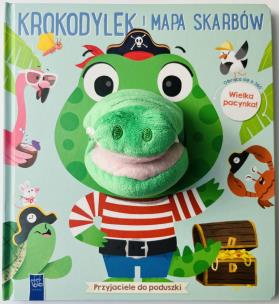 Przyjaciele do poduszki. Krokodylek i mapa skarbów. Autor:   Praca zbiorowa. Multiszop.pl Okładka książki Przyjaciele do poduszki. Krokodylek i mapa skarbów
