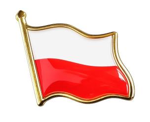 Opakowanie Przypinka z flagą Polski metalowa 2x2cm