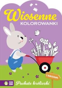Okładka książki Puchate króliczki. Wiosenne kolorowanki
