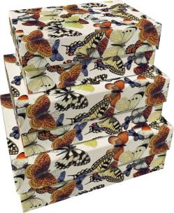 Pudełka ozdobne Motyle 3szt. Wydawca: Skona Ting. Multiszop.pl Opakowanie Pudełka ozdobne Motyle 3szt