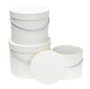 Opakowanie Pudełko Flower Box 3szt biały ROZETTE