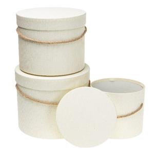 Opakowanie Pudełko Flower Box 3szt biały ROZETTE