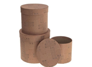 Opakowanie Pudełko Flower Box 3szt brązowy ROZETTE