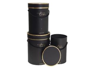 Opakowanie Pudełko Flower Box 3szt czarny ROZETTE