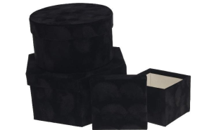 Opakowanie Pudełko Flower Box 3szt czarny ROZETTE