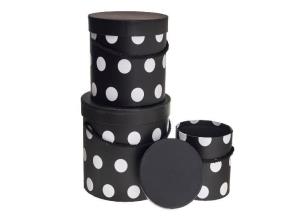 Opakowanie Pudełko Flower Box 3szt czarny ROZETTE