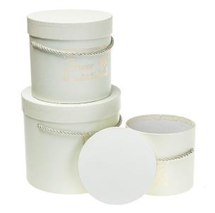 Opakowanie Pudełko Flower Box 3szt kremowy ROZETTE