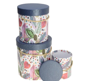 Opakowanie Pudełko Flower Box 3szt niebieski ROZETTE