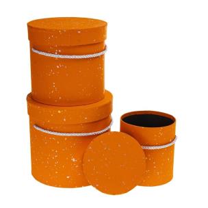 Opakowanie Pudełko Flower Box 3szt pomarańczowy ROZETTE