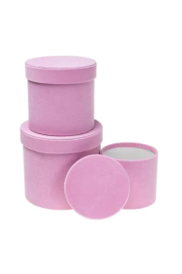 Opakowanie Pudełko Flower Box 3szt różowy ROZETTE