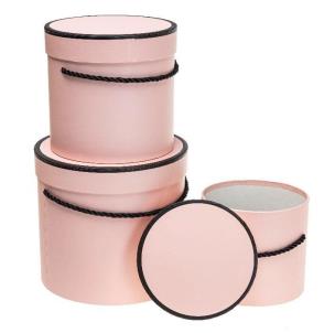 Opakowanie Pudełko Flower Box 3szt różowy ROZETTE