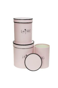 Opakowanie Pudełko Flower Box 3szt różowy ROZETTE