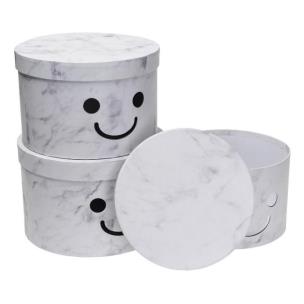 Opakowanie Pudełko Flower Box 3szt Smile biały ROZETTE