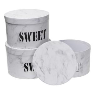 Opakowanie Pudełko Flower Box 3szt Sweet biały ROZETTE