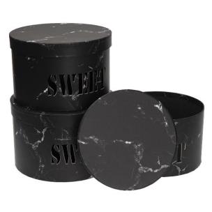 Opakowanie Pudełko Flower Box 3szt Sweet czarny ROZETTE