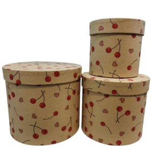 Opakowanie Pudełko Flower Box 3szt wiśniowy ROZETTE