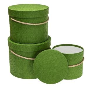 Opakowanie Pudełko Flower Box 3szt zielony ROZETTE