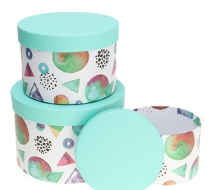 Opakowanie Pudełko Flower Box 3szt zielony ROZETTE