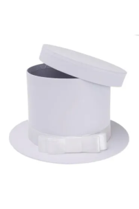 Opakowanie Pudełko Flower Box kapelusz biały ROZETTE