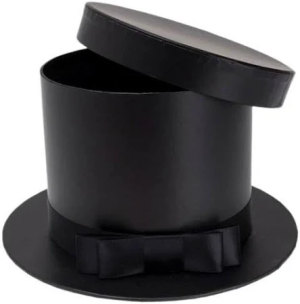 Opakowanie Pudełko Flower Box kapelusz czarny ROZETTE