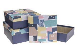 Opakowanie Pudełko kwadrat 3szt ROZETTE