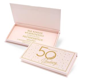 Opakowanie Pudełko ozdobne na banknoty Urodziny 50 Elite