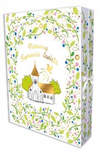 Opakowanie Pudełko pamiątkowe B6 Komunia Złoty Kościół