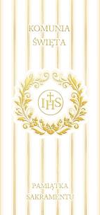 Opakowanie Pudełko pamiątkowe DL Komunia paski